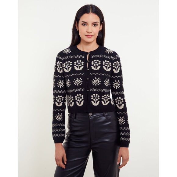 I-32. &Isla Evelyn Floral Motif Cardi Sweater Small - Picture 1 of 1